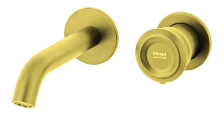 Смеситель для раковины Remer Element ET15PBG золото брашированное
