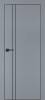 Межкомнатная дверь Profilo Porte PX-20 полотно Серое матовое, кромка AL черная с 4-х сторон, молдинг черный 5 мм 900x2000