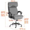 Кресло компьютерное Tetchair Chief metalBL 25021 серый, KUB 05/TW-12, ткань фото 16