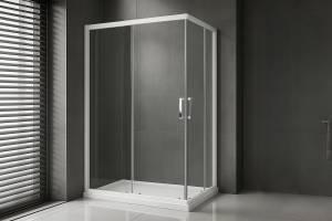 Душевой уголок Royal Bath HPD RB10512HPD-T профиль белый, стекло прозрачное, 120x105x200