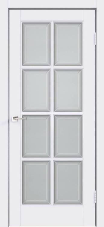 Дверное полотно Эмаль VellDoris SCANDI 4V VD1001644 Стекло Английская Решетка 800x2000