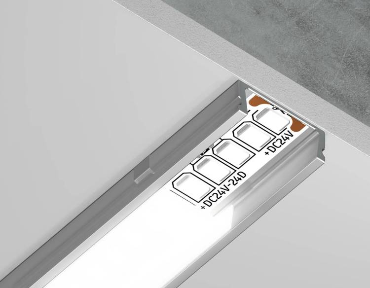 Алюминиевый накладной профиль Ambrella light Illumination GP1700AL