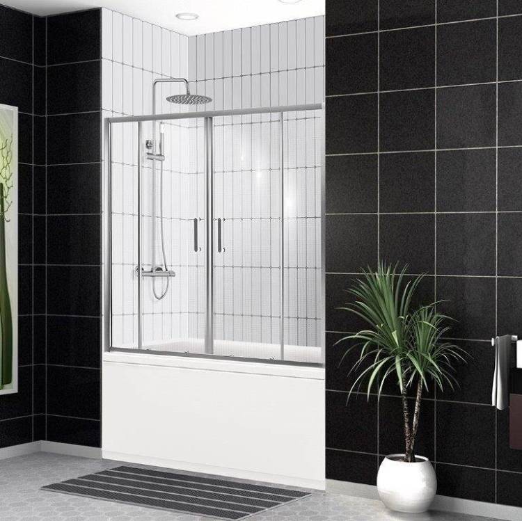 Душевая шторка на ванну BelBagno Uno VF-2-170/145-C-Cr