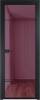 Межкомнатная дверь Profil Doors 4 AX цвет профиля Черный, стекло безопасное 6 мм фиолетовое шпион 700x2000