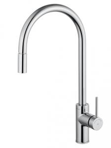 Смеситель для кухни Wonzon & Woghand WW-422902-CR с выдвижным изливом, Хром