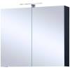 Зеркало-шкаф Orans 402360З с LED подсветкой, графитовый матовый, 60x57x14