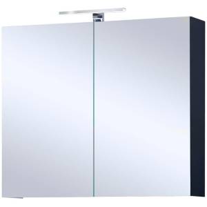 Зеркало-шкаф Orans 402360З с LED подсветкой, графитовый матовый, 60x57x14