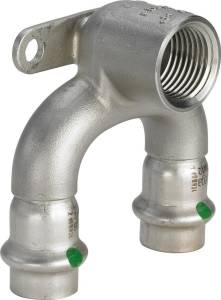 Водорозетка Viega Водорозетка сквозная U-образная 15 мм х Rp 1/2 х 15 мм, Sanpress Inox, модель 2325.7