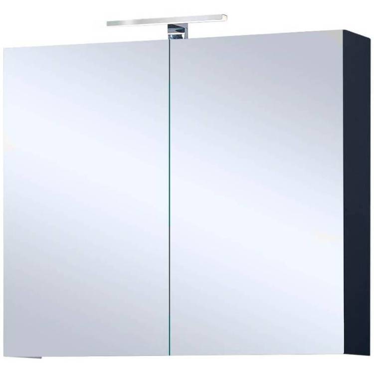 Зеркало-шкаф Orans 402360З с LED подсветкой, графитовый матовый, 60x57x14