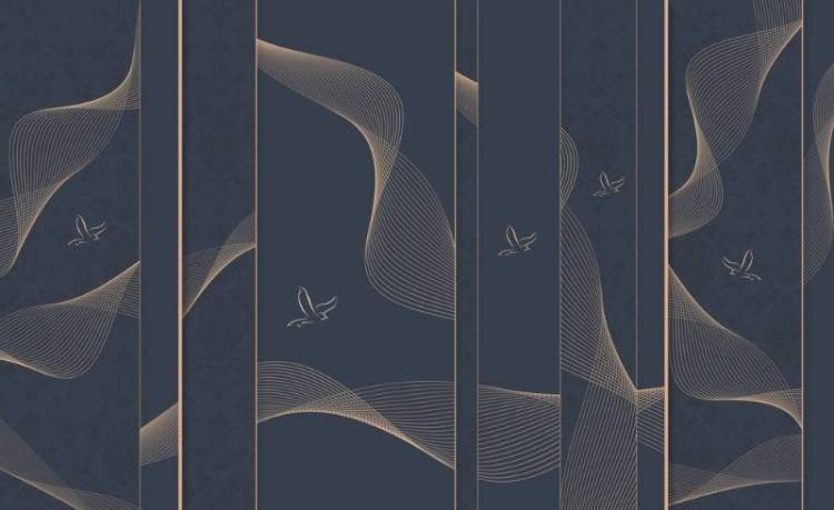 3D Фотообои Artegrafico «Абстрактный полёт с темным орнаментом» PL-001 канвас