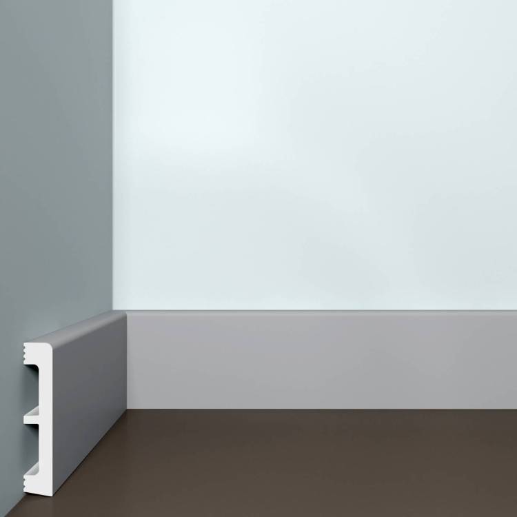 Плинтус напольный Bello Deco ПЛ 30 Светлый графит 200x8x1.5