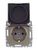 Розетка 1-местная с заземлением, шторками и крышкой IEK Brite BR-R16-16-44-K37 шампань фото 7