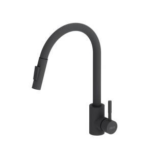 Смеситель для кухни Dorff Logic D3007522 с вытягивающимся изливом, черный