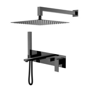 Душевой комплект Boheme Qubic 474-SGM Shine, оружейная сталь