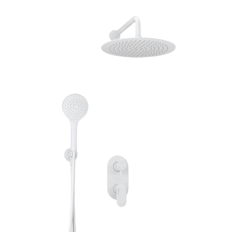 Душевой комплект Wasserkraft A85155 с верхней душевой насадкой, белый, встраиваемый, с лейкой