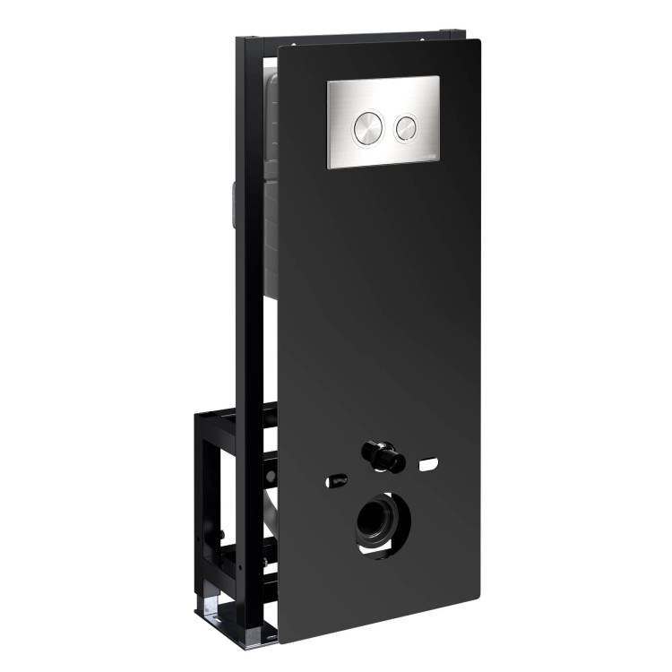 Система инсталляции для унитазов Wasserkraft Glan 66TLT.010.ME.BL.BN01 клавиша никель