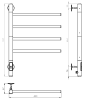 Полотенцесушитель электрический Vincea VTD-1S1CBE черный, с таймером, 43x60 фото 4