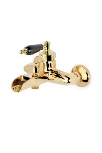 Смеситель для ванны Boheme Vogue 213-BLC золото, с черной керамикой