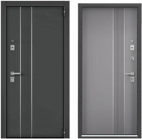 Входная стальная дверь Torex ULTIMATUM PRO PP 3922649 ЛКП Графит/ПВХ Гриджио 2000x880