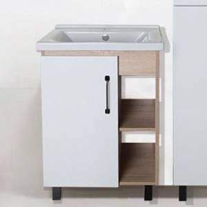 Тумба с раковиной ASB-Mebel Адель белая, дуб сонома