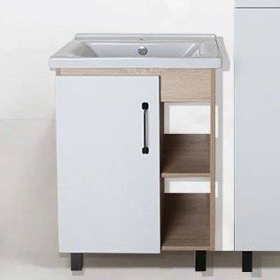 Тумба с раковиной ASB-Mebel Адель белая, дуб сонома