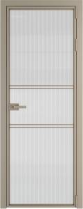 Межкомнатная дверь Profil Doors 2 AX цвет профиля Никель матовый, стекло безопасное 6 мм мору осветленное 800x2000