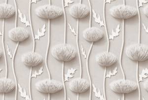 3D Фотообои Artegrafico «Объемная стена с одуванчиками» VL-001 песок