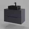 Тумба с раковиной Orange Line Li-80TugMDF+B01-475MB графит матовый, 80.5 см фото 2