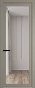 Межкомнатная дверь Profil Doors 1 AGP цвет профиля Никель матовый, стекло безопасное 6 мм ромб серебро 700x2000