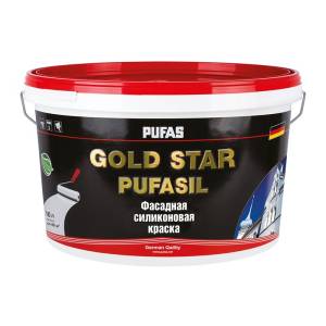Краска фасадная силиконовая Pufas Gold Star Pufasil база A морозостойкая 10 л
