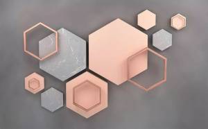 3D Фотообои Artegrafico «Коралловые шестиугольники» BL-038 канвас