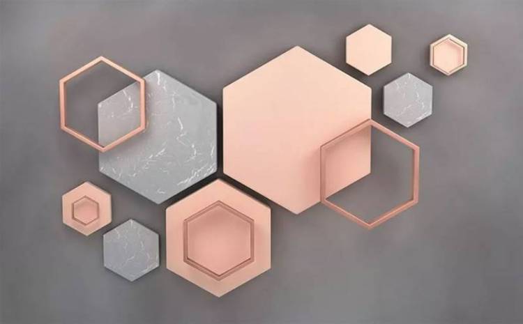 3D Фотообои Artegrafico «Коралловые шестиугольники» BL-038 канвас