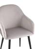 Стул Stool Group Новел New LV-110-H09/H18-02-01(P) светло-серый с темно-серой спинкой фото 3