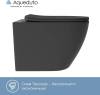 Унитаз подвесной Aqueduto Ovo Plus OVOT0240 безободковый, сиденье микролифт, черный матовый фото 4