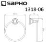 Полотенцедержатель SAPHO DIAMOND кольцо, бронза фото 3