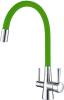 Смеситель для кухни Lemark Comfort LM3075C-Green с гибким изливом