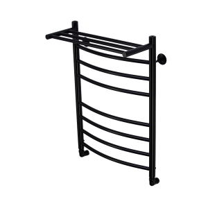 Полотенцесушитель водяной Comfysan Noumi 014100 W-8 80/50 с полкой, черный матовый