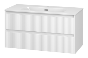 Тумба с раковиной Brevita Рива УТ000026199 белая, 100 см