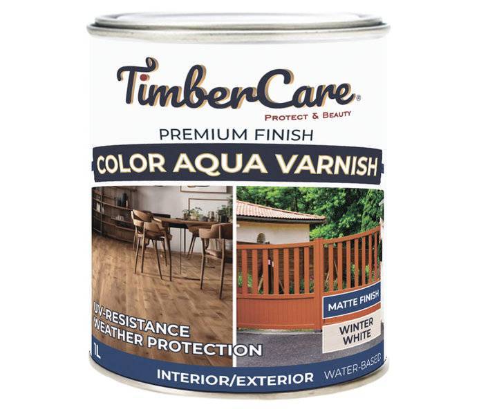 Цветной акриловый лак TimberCare Color Aqua Varnish Американский орех/American walnut 1 л