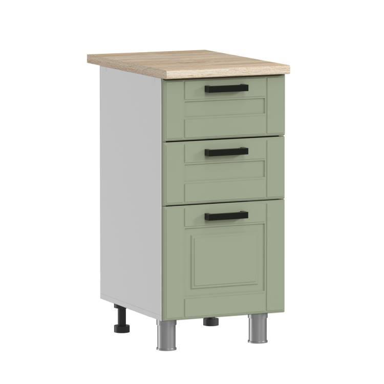 Кухонный модуль напольный Аленушка Астра Н3Я 400 Н00231115 фисташка,скоба черный