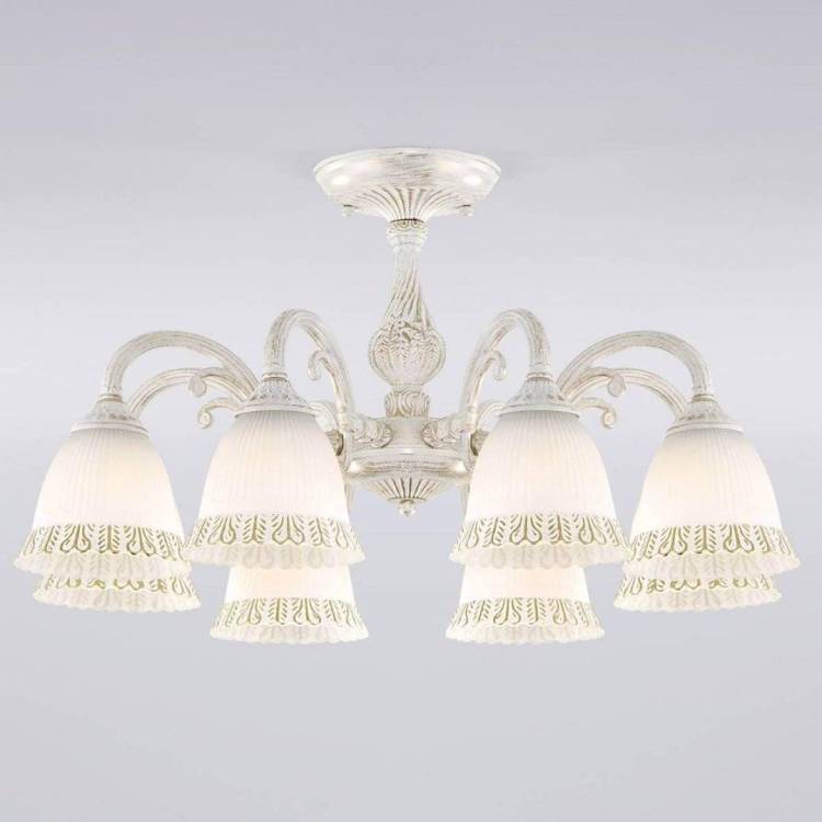 Потолочная люстра Eurosvet Campina 60107/8 белый с золотом