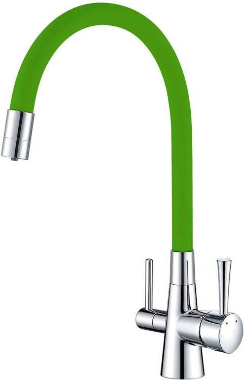 Смеситель для кухни Lemark Comfort LM3075C-Green с гибким изливом