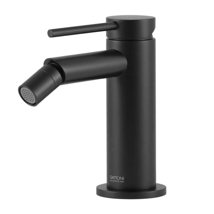 Смеситель для биде Gattoni Circle two 9150/91NO Nero Opaco с донным клапаном