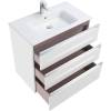 Тумба с раковиной Roca The Gap 80, 3 ящика, белый глянец фото 3