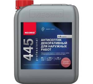 Антисептик декоративный для наружных работ Neomid 445 таежная брусника 5 кг