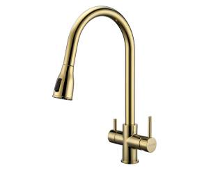 Смеситель для кухни Paulmark Lange La214212-G золото