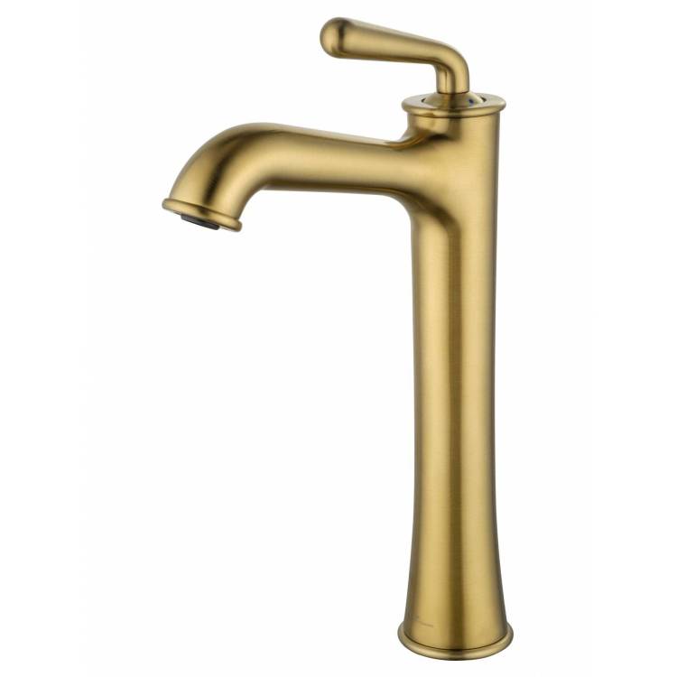 Смеситель для раковины Wonzon & Woghand WW-88239008-BG высокий, брашированное золото