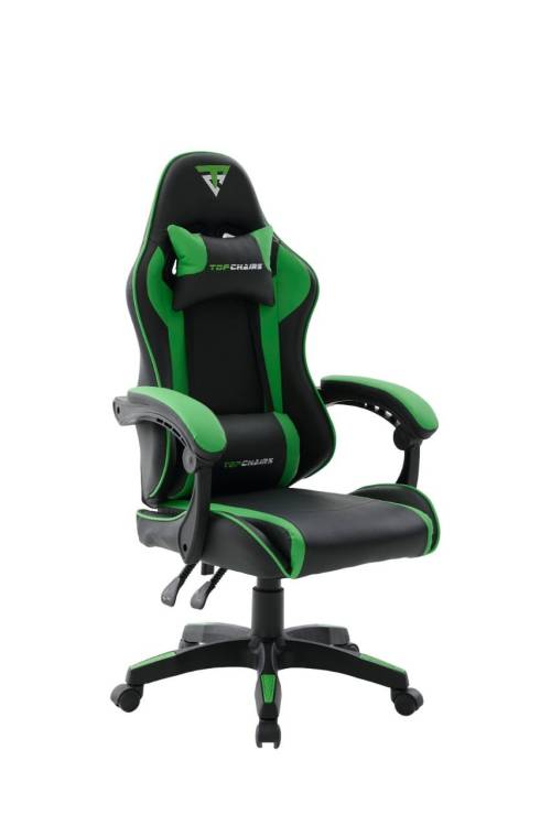 Кресло компьютерное Stool Group TopChairs Shadow GF-8079 black+green черно-зеленый