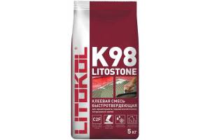Клей Litokol Litostone K98 быстроотвердевающий для камня серый 5 кг