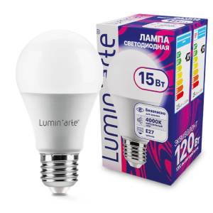 Светодиодная лампа Wolta Lumin Arte LSTD-A60-15W4KE27
